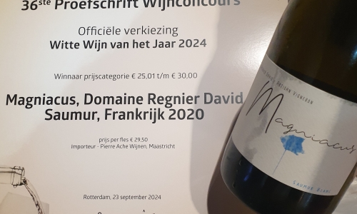 Saumur Blanc 'Magniacus' 2020 witte wijn van het jaar 2024!